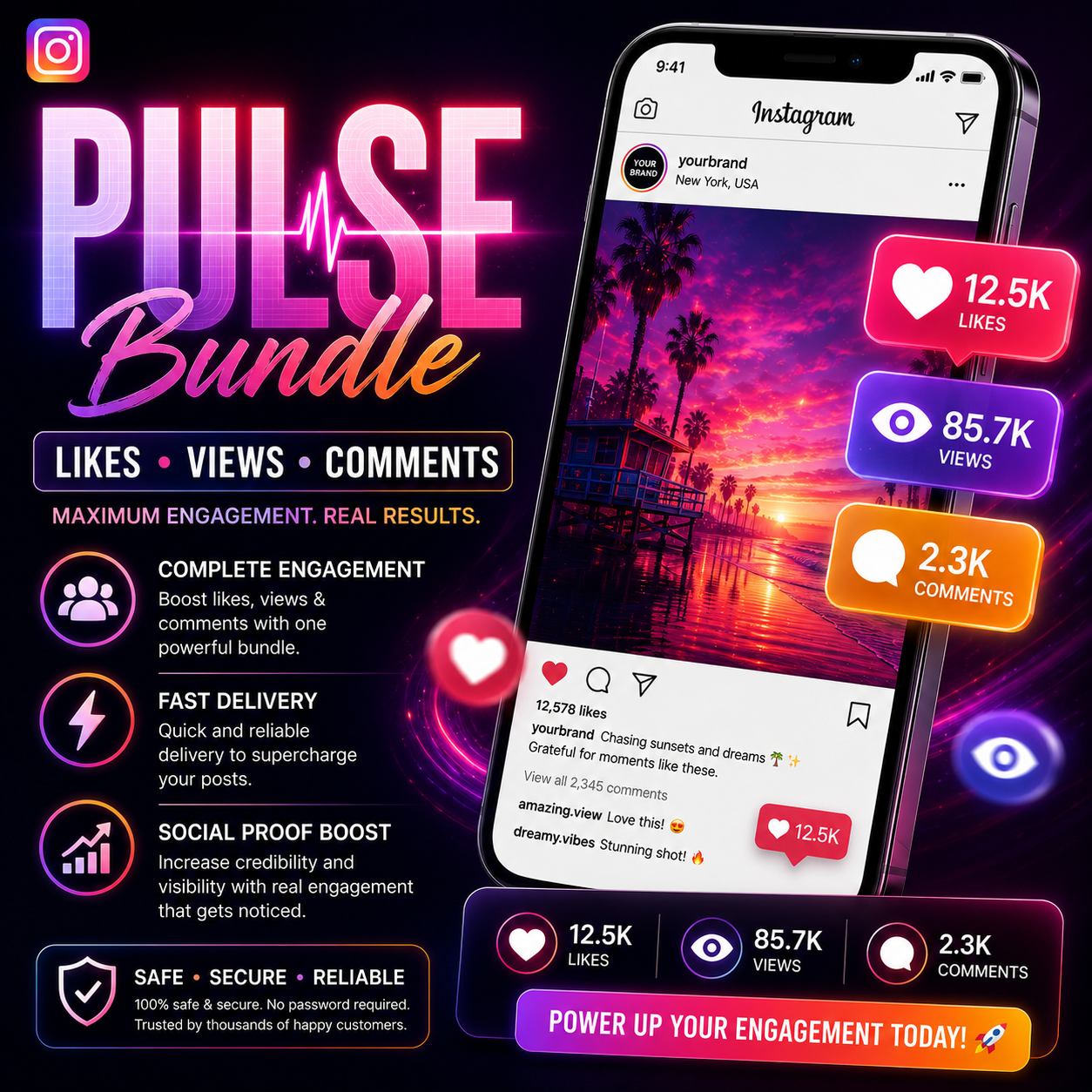 PULSE Bundle - Instagram Likes, Views and Comments
