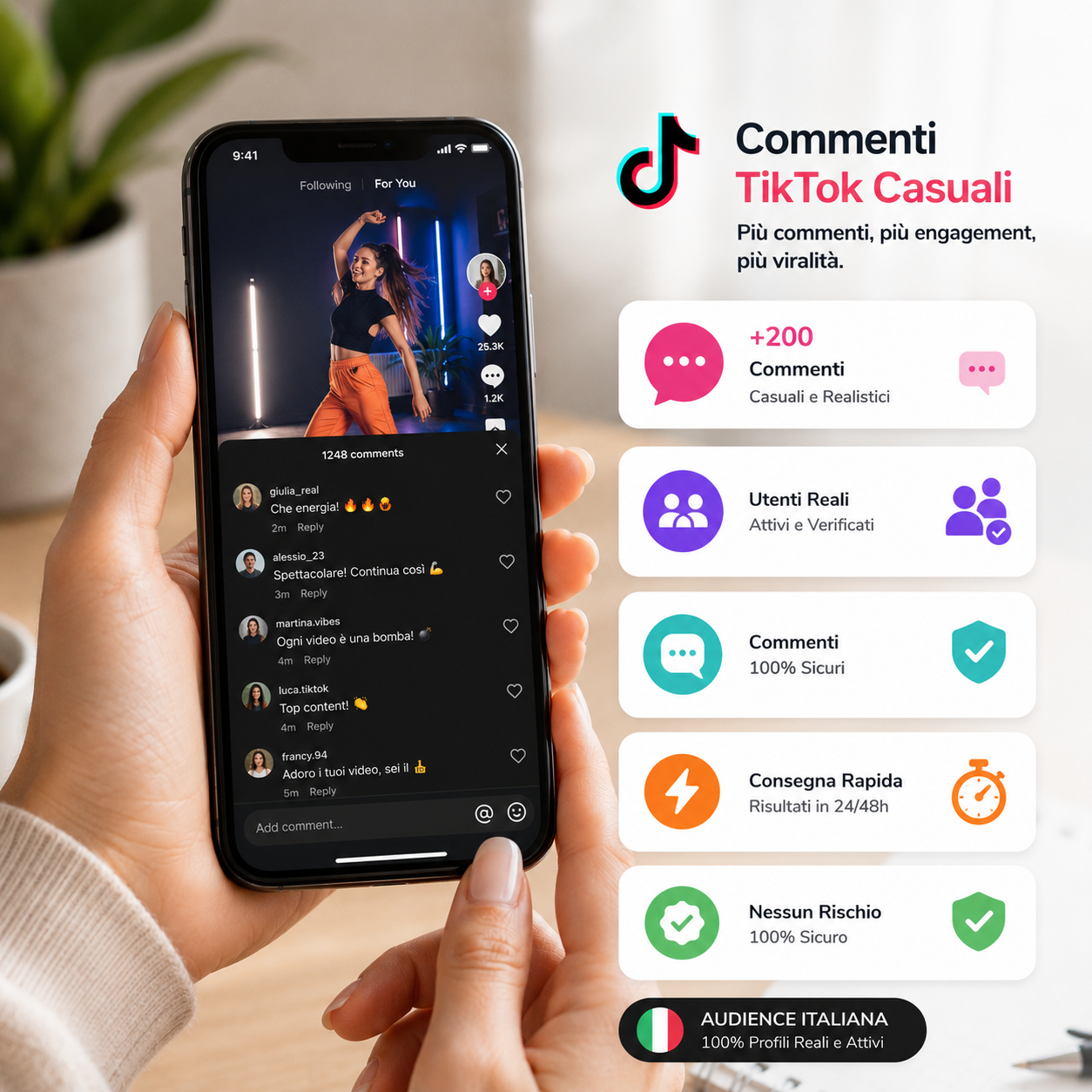 Commenti TikTok Casuali