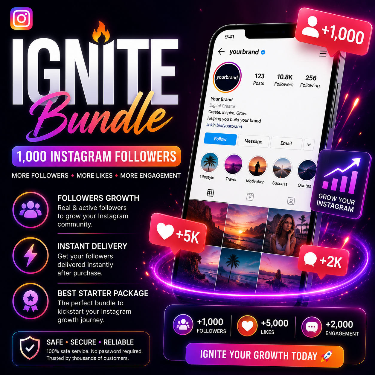 IGNITE Bundle - 1,000 Instagram Followers